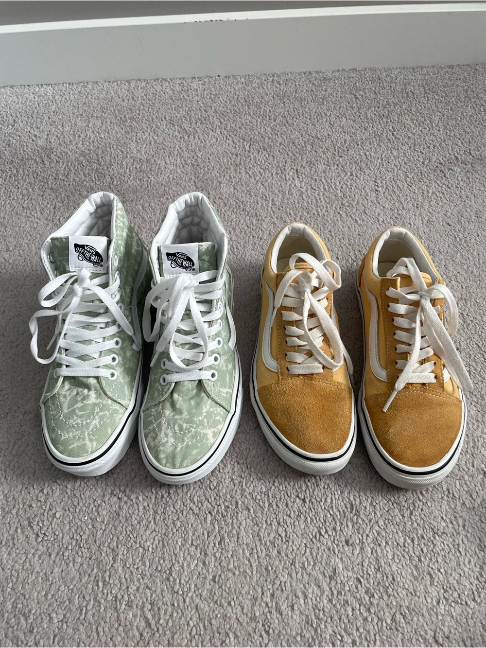 2 Vans sneakers shoes size 6.5 US